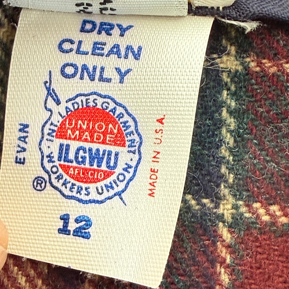 Vintage Ah! Austin Hill Plaid Tartan Kilt Wrap Skirt Size 12 USA Union Made - Picture 8 of 8